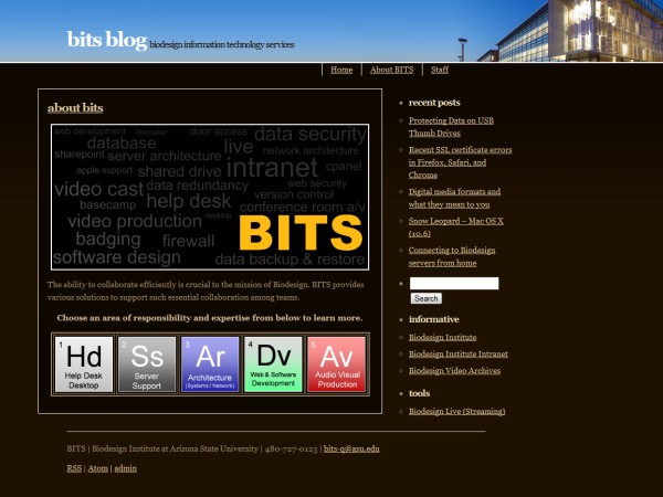 Biodesign Institute IT Dept Blog